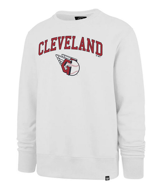 Men's Cleveland Guardians White Pullover Sweatshirt Men's Cleveland Guardians White Pullover Sweatshirt